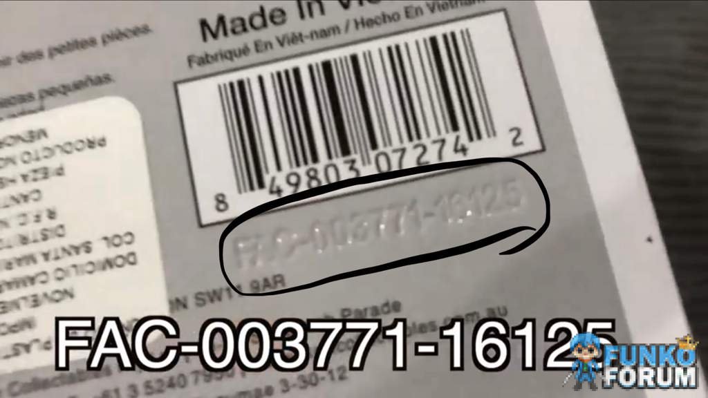 what does the number on a funko pop box mean